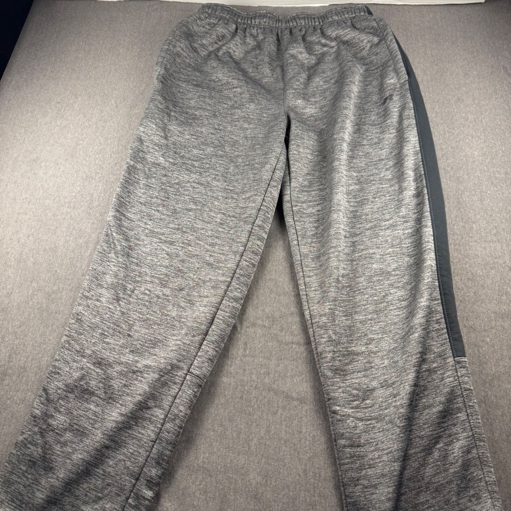 Russell Athletic Mens Space Dye Fleece Joggers Gray Black Size Medium 32-34